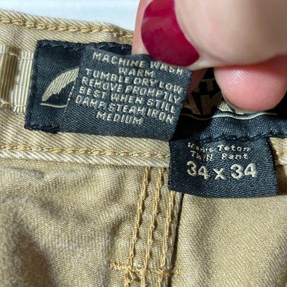 Mountain Khakis Brown Tan Duck Canvas Relaxed Fit Work Wear Pants Men 32 x 33 - Picture 7 of 8